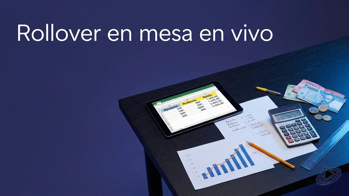 Cálculo de rollover pendiente de $20.000 en una mesa en vivo de Playtech